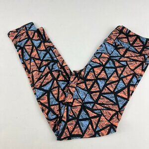 LuLaRoe Pink Multi Color Leggings One Size NEW